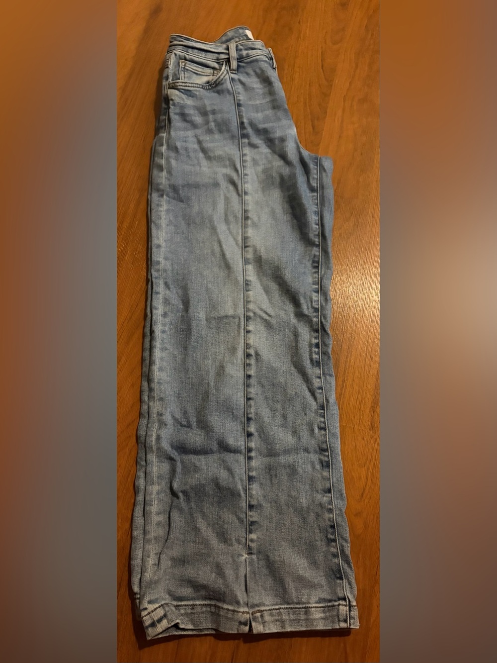 Classic Light Blue Wide Leg Jeans for Women